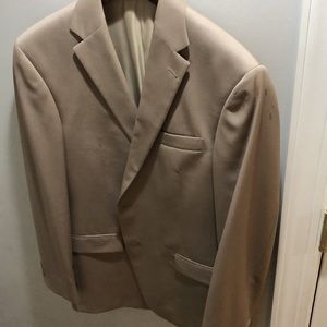 Hart Schaffner & Marx Tan Suit 42L Made in the USA